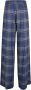 NIU Wijde geruite broek Blauw Dames - Thumbnail 2