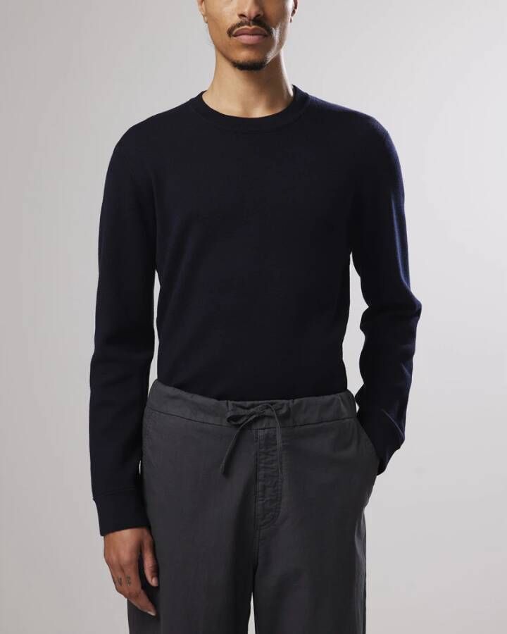 Nn07 Round-neck Knitwear Blauw Heren