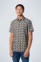 No Excess Overhemd Lange Mouw Short Sleeve Overhemd Print Groen - Thumbnail 2