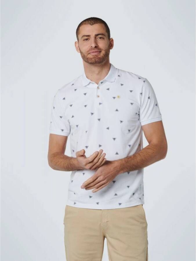 No Excess Polo Print Wit - Foto 2