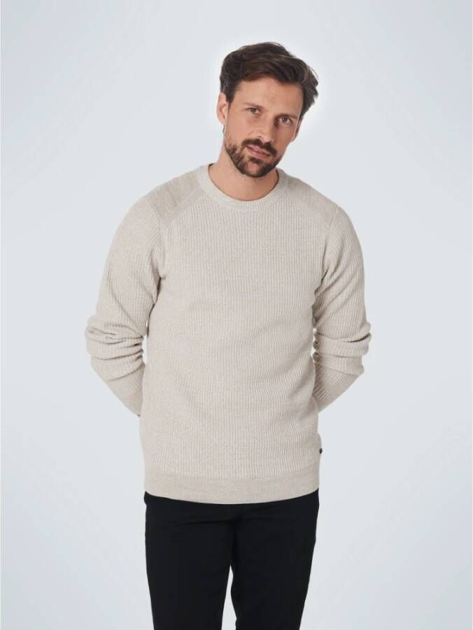 No Excess Ronde hals gekweek Beige Heren