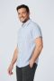No Excess Short Sleeve Overhemd Linnen Blauw Gestreept - Thumbnail 2