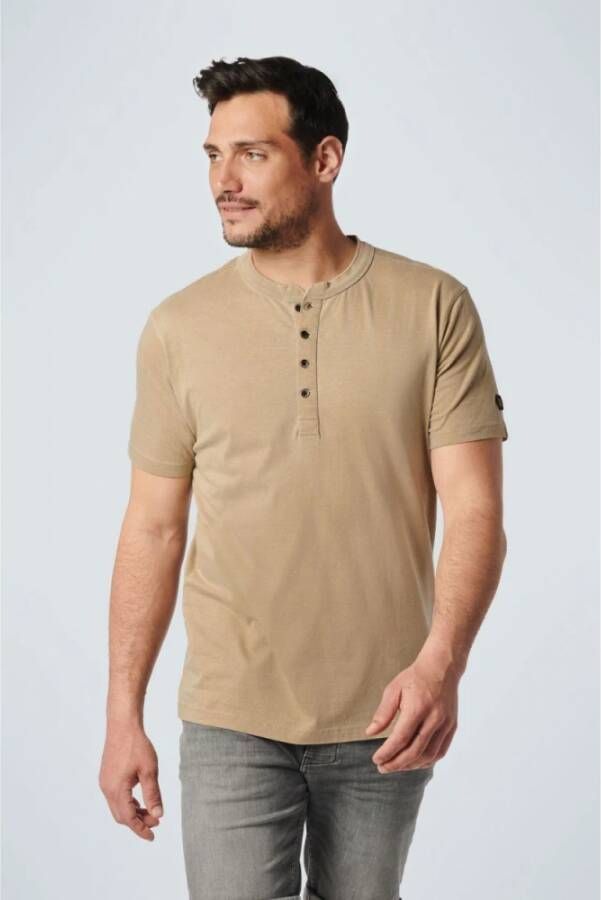 No Excess T-Shirt Knoop Khaki Beige Heren