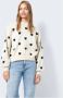 Noisy May Comfortabele gebreide trui voor modebewuste vrouwen Beige Dames - Thumbnail 2