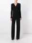 Norma Kamali Zwarte V-hals jumpsuit met lange mouwen Zwart Dames - Thumbnail 2