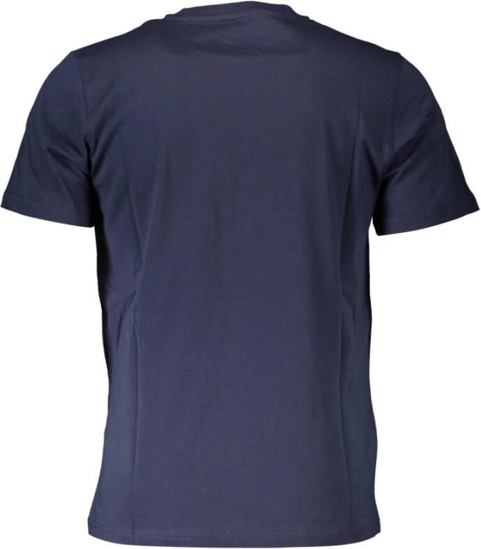 North Sails Blue Cotton T-Shirt Blauw Heren