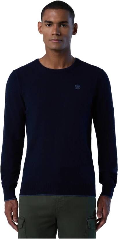 North Sails Comfortabele en Elegante Cashmere Trui A23 Line Blauw Heren