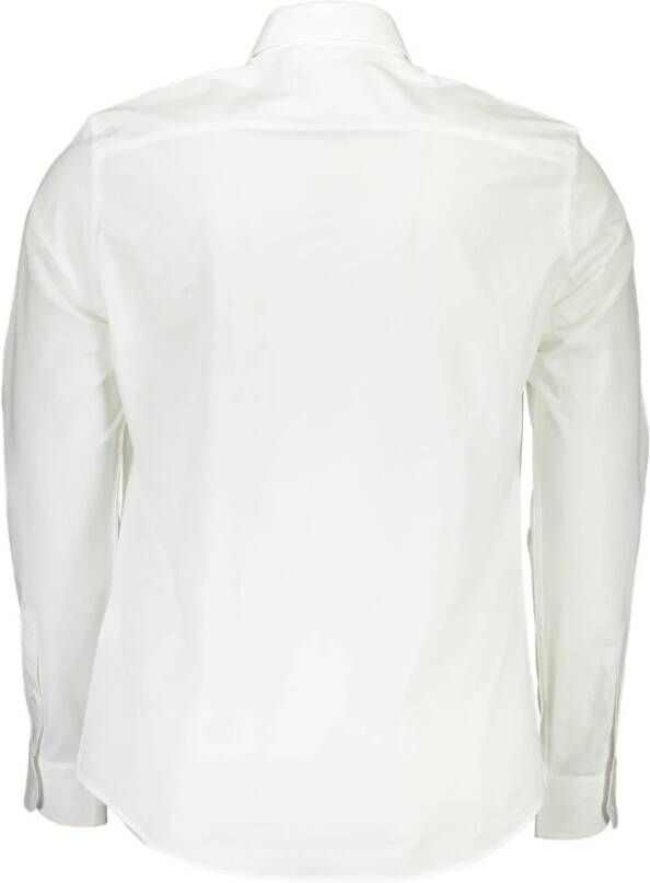 North Sails White Cotton Shirt Wit Heren