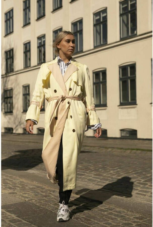 Notes Du Nord Trenchcoat Geel Dames