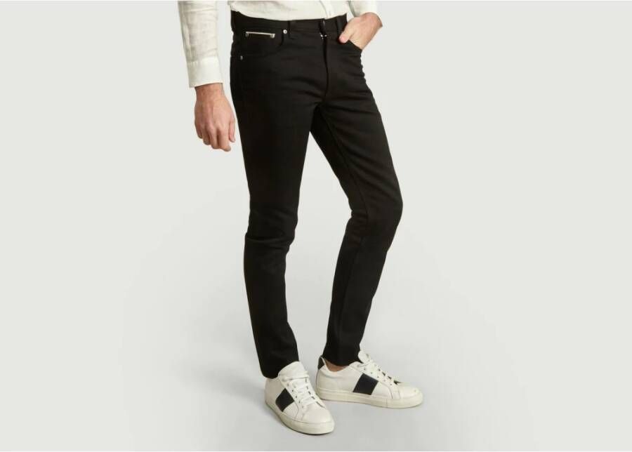 Nudie Jeans 12.75 oz. black organic cotton Lean Dean jeans Zwart Heren