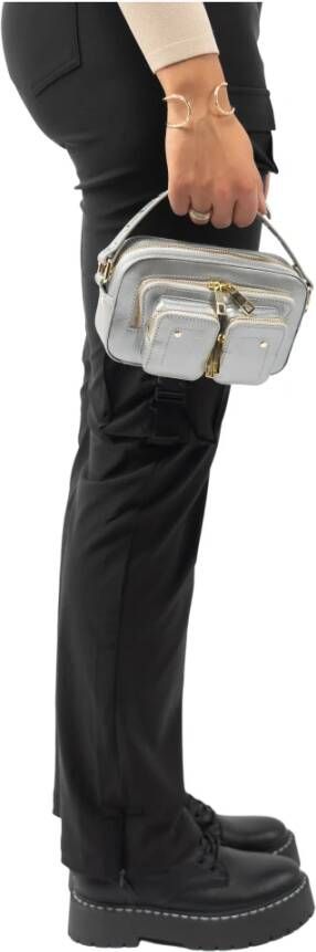 Núnoo Zilver Metallic Crossbody Tas Grijs Dames