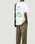Oamc Abstract Grafisch Gebreid T-shirt White Heren - Thumbnail 2