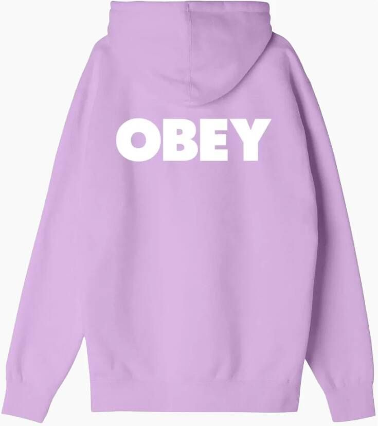 Obey Bold Hood Digital Lavender Sweatshirt Purple Heren
