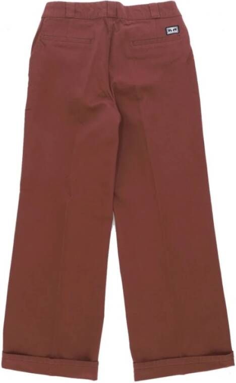 Obey Brede broek Bruin Dames