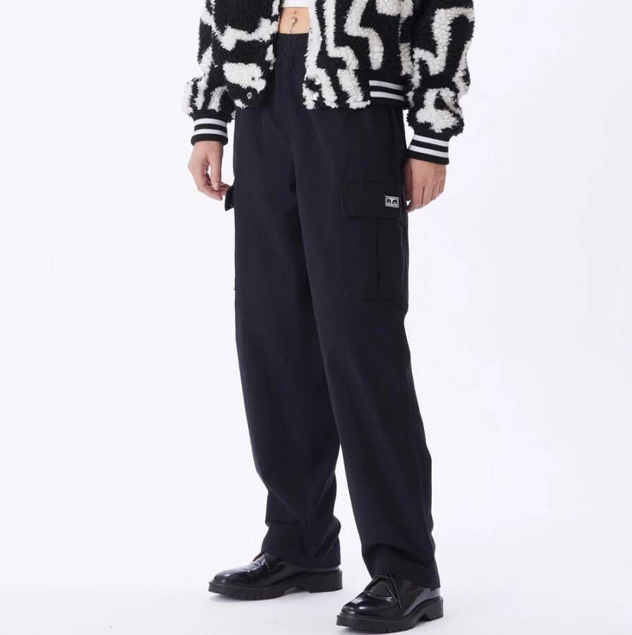 Obey Cargo Broek Zwart Blauw Dames