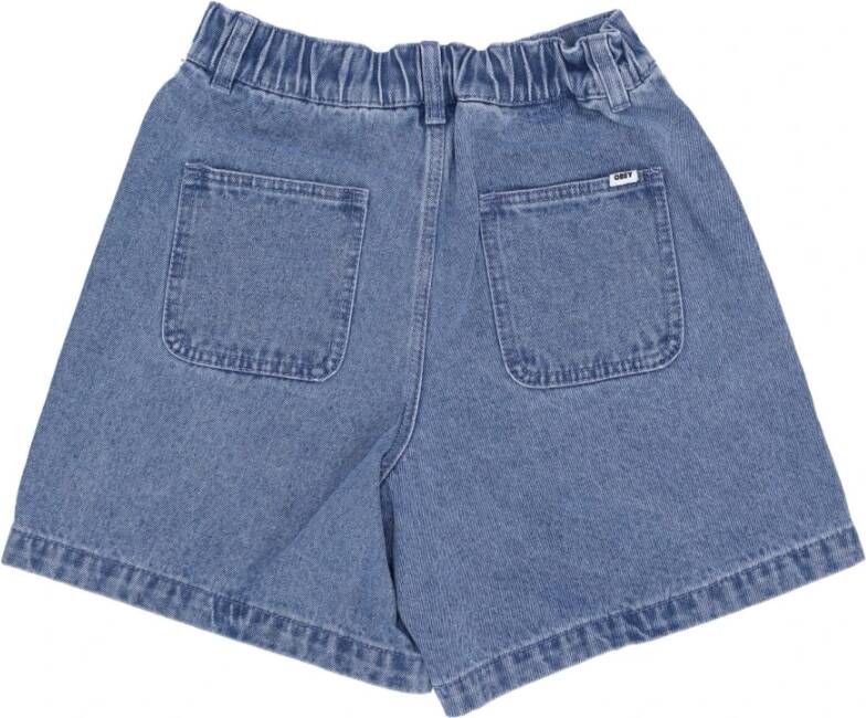 Obey Denim Shorts Blauw Dames