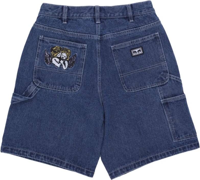 Obey Denim Shorts Blauw Heren