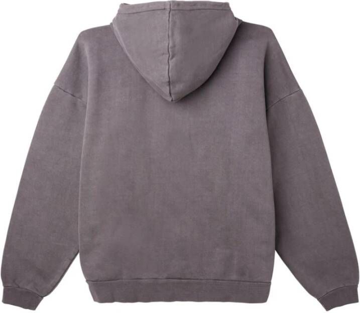 Obey Dikke Zwarte Hoodie met Kangoeroezak Grijs Heren