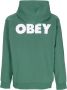 Obey Stoere Hood Premium Hoodies Green Heren - Thumbnail 2