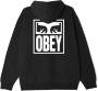 Obey Iconische Lichtgewicht Hoodie Black Heren - Thumbnail 2