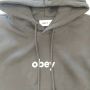 Obey Zwarte Fleece Hoodie met Kangoeroezak Black Heren - Thumbnail 2
