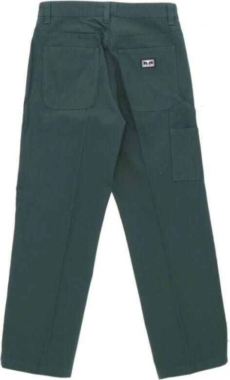 Obey Rechte broek Groen Heren