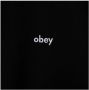 Obey Zwarte Lichtgewicht Crewneck Sweatshirt Bold Box Fit Black Heren - Thumbnail 2