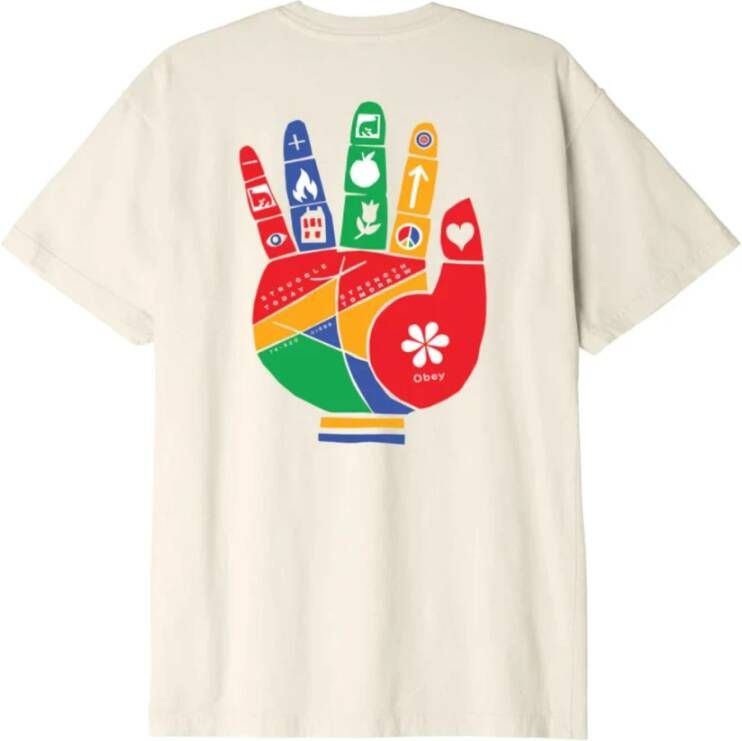 Obey T-Shirts Beige Heren