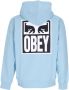 Obey Sweater met rits Blauw Heren - Thumbnail 2