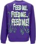 Octopus Crewneck sweatshirt voedt me Purple Heren - Thumbnail 2