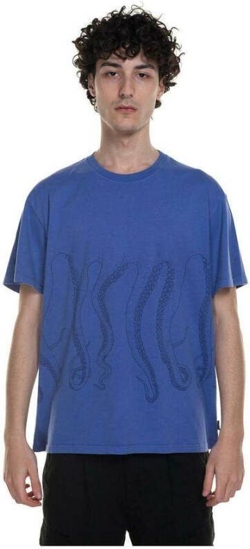 Octopus T-shirt Paars Heren