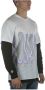 Octopus Wit langemouw ronde hals T-shirt White Heren - Thumbnail 2