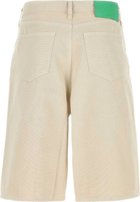 Off White Sand Cotton Bermuda shorts Beige Heren