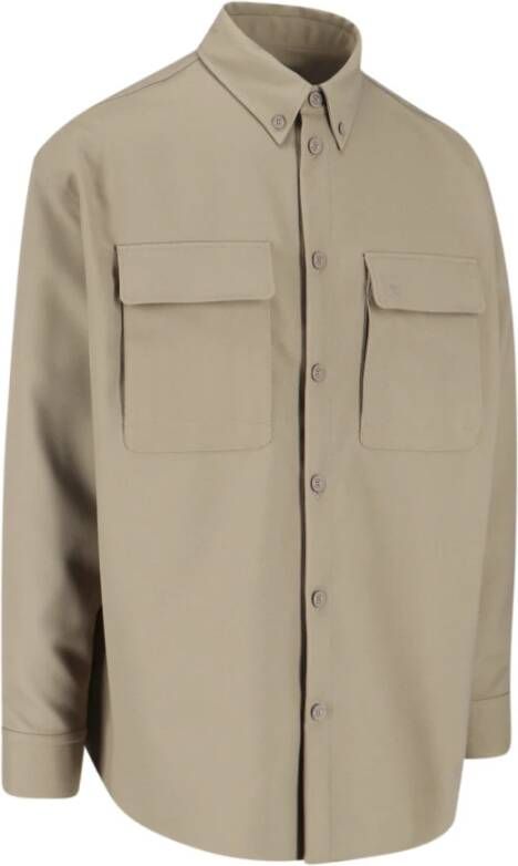 Off White Casual Shirts Beige Heren