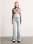 Off White Bleach Baby Flared Jeans in Lichtblauw Blue Dames - Thumbnail 2