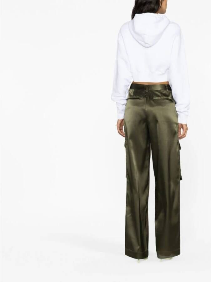 Off-White Cropped hoodie Wit - Foto 4