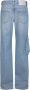 Off White Blauwe Cargo Jeans met Uniek Geschilderd Detail Blauw Dames - Thumbnail 2