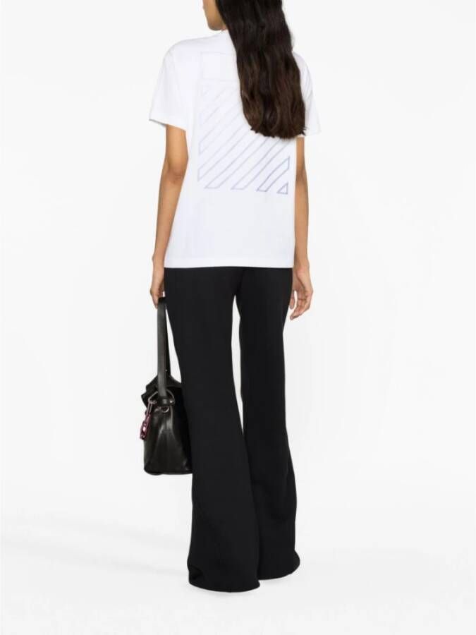 Off White Leather Trousers Zwart Dames