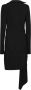 Off White Zwarte Mini Jurk met Uitsnede en Ruffle Detail Black Dames - Thumbnail 2