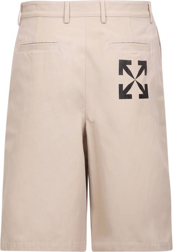 Off White Casual korte broek Beige Heren