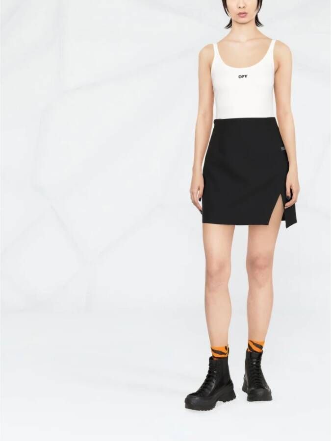 Off White Sleeveless Top Wit Dames