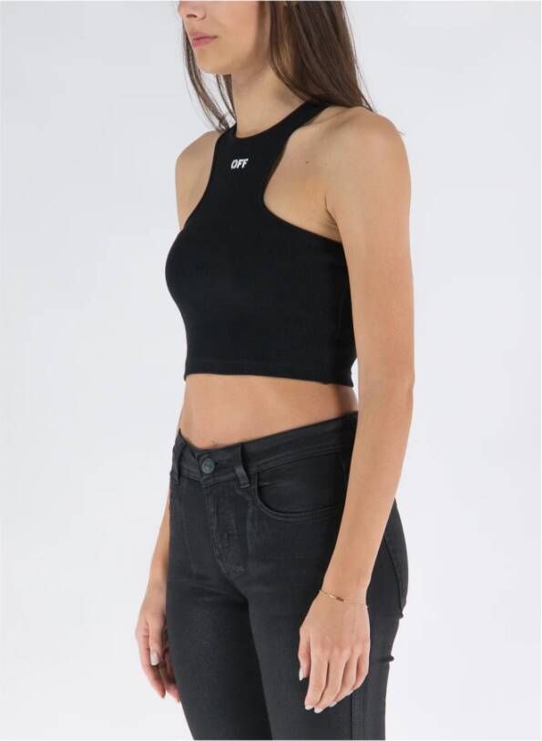 Off-White Cropped top Zwart - Foto 3