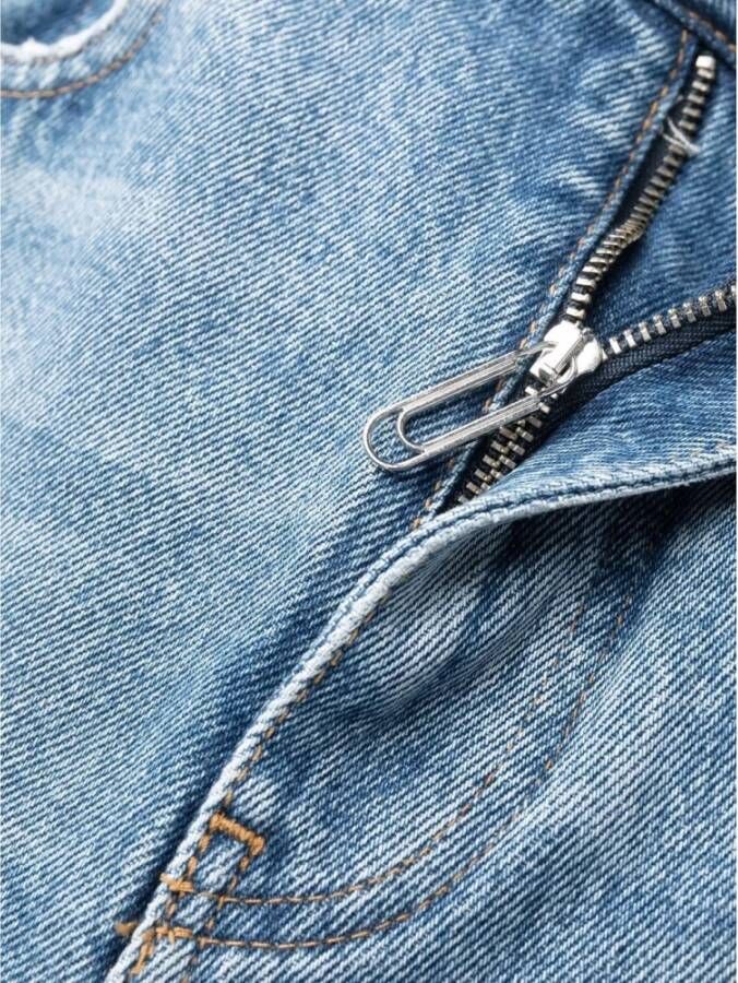 Off White Straight Jeans Blauw Dames