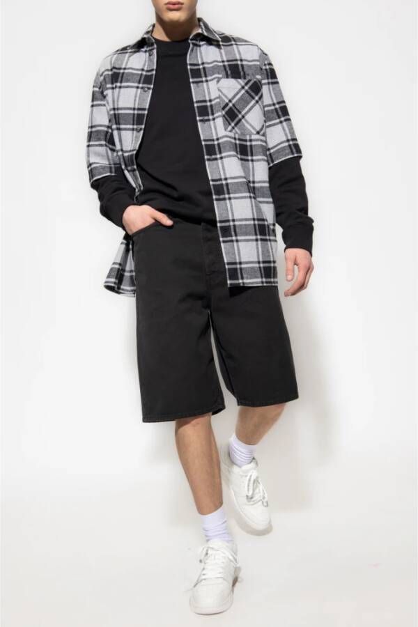 Off White Sweatshirt with logo Zwart Heren