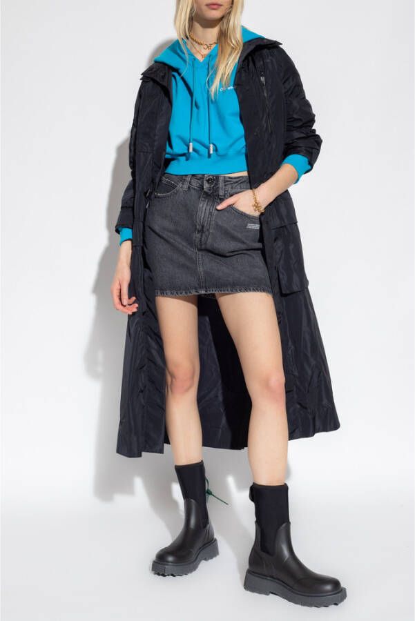 Off-White Hoodie met logoprint Blauw - Foto 7