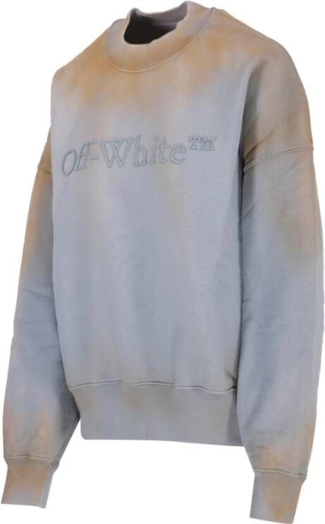 Off-White Gerafelde sweater Grijs - Foto 3