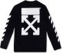 Off White T-shirt with long sleeves Zwart - Thumbnail 5