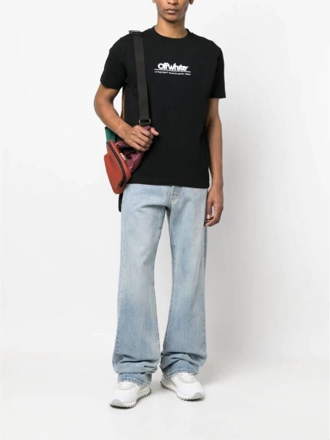 Off-White T-shirt met geborduurd logo Zwart - Foto 2