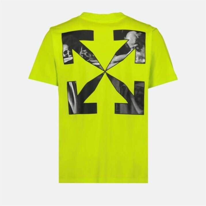 Off-White T-shirt met logoprint LIME BLACK - Foto 6