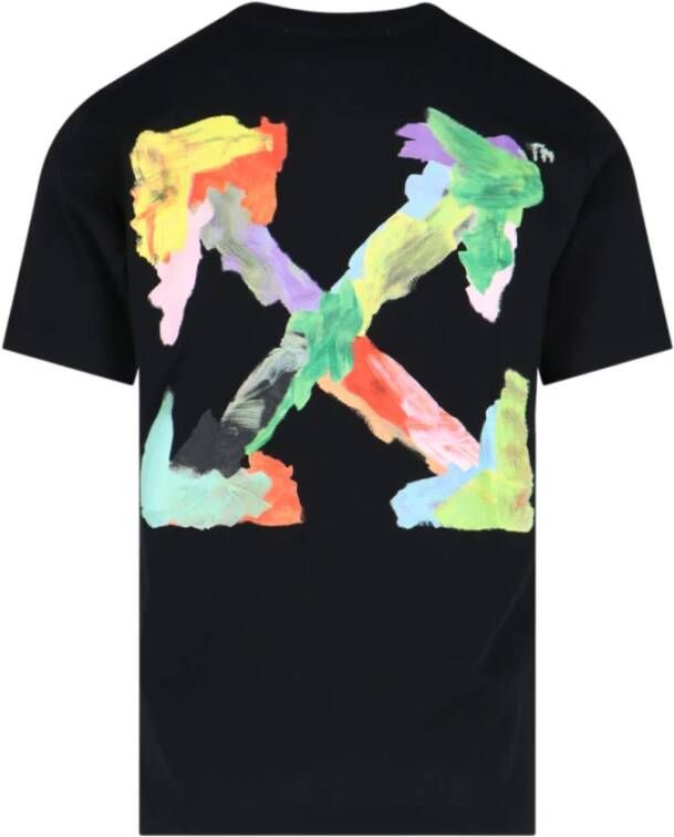 Off White T-shirt Zwart Heren